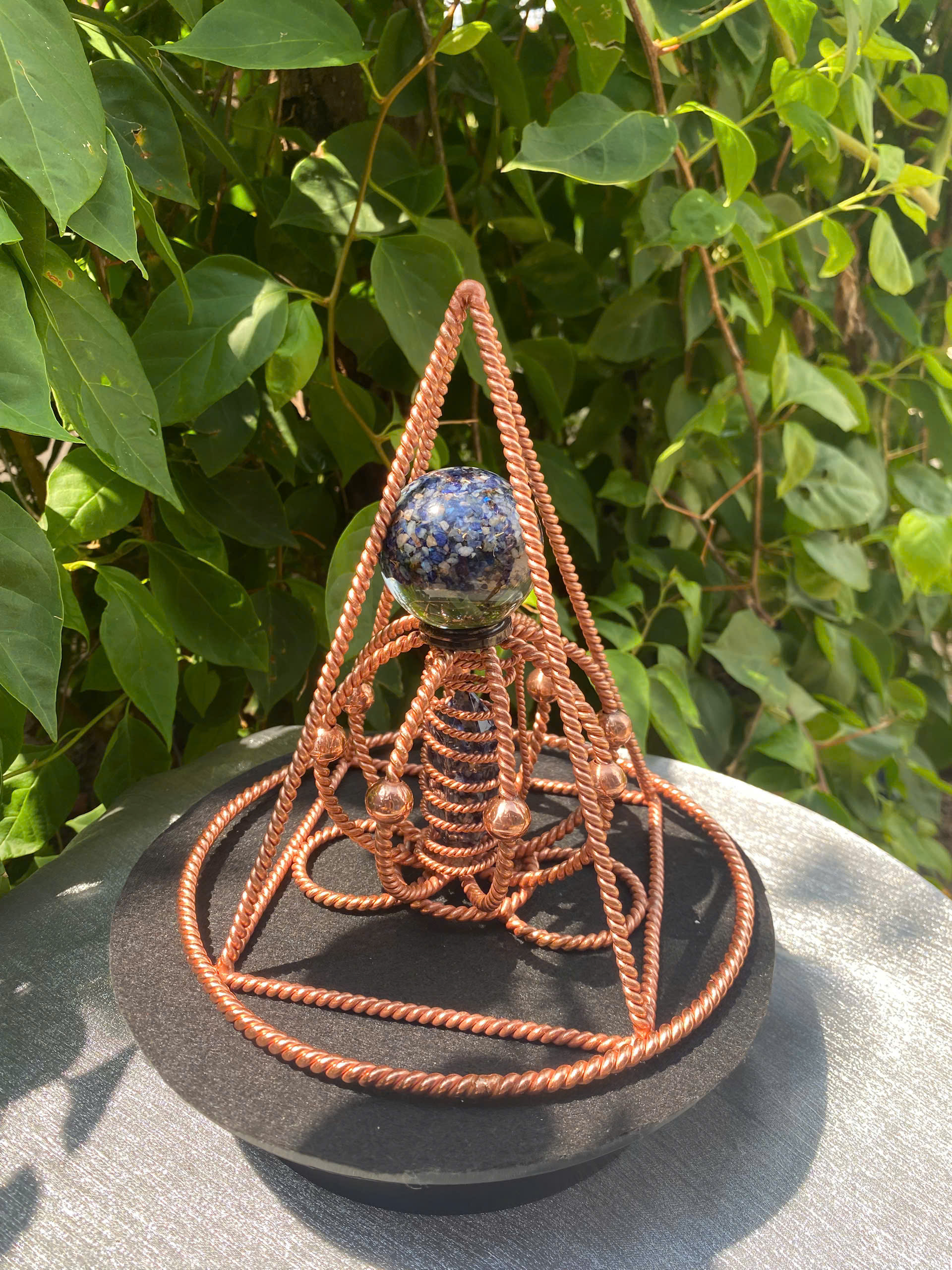 Harmonizers Pyramid with Orgonite Sphere
