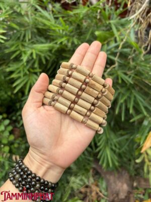 Vòng đốt trúc 8ly trầm kiến tự nhiên